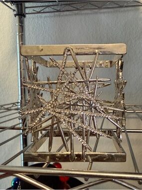 Sassy Jones Gold Sparkle Origami Cuff Bracelet